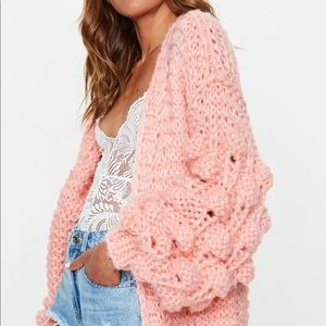 Trendy pink cardigan